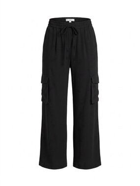 Nordstrom Rack High Waisted Dynamic Fleece Cargo Pants Black Size Small